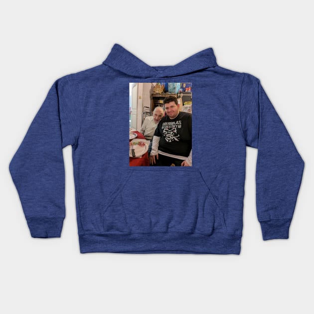 Grandpa and grandson Kids Hoodie by JudyOriginalz